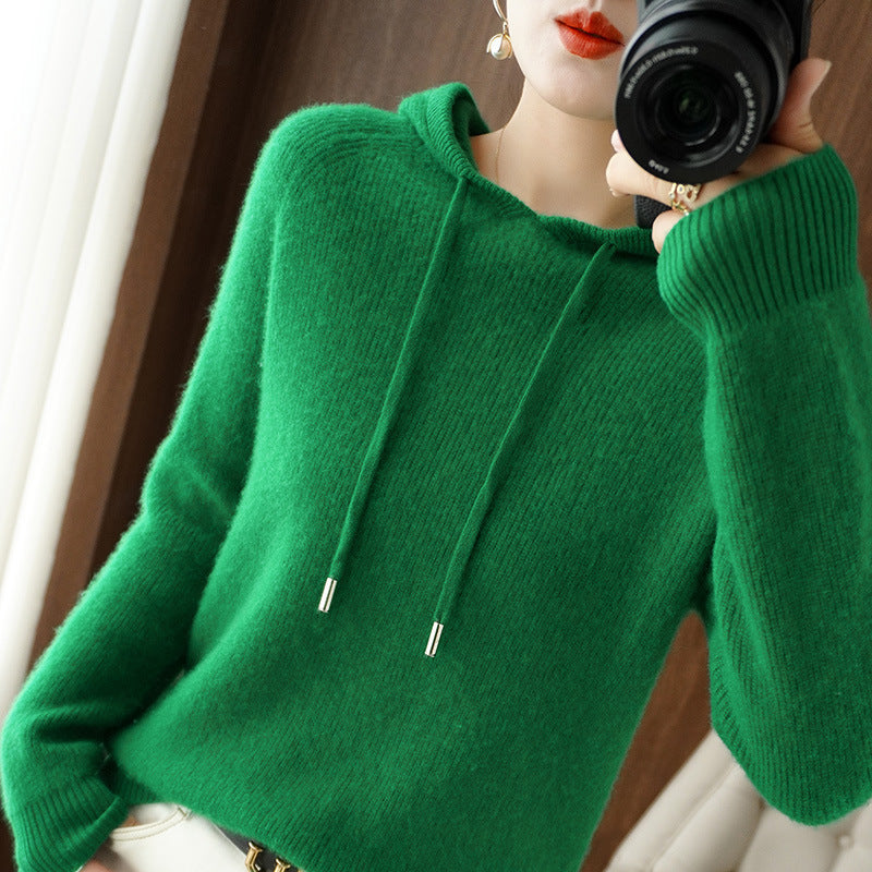 Jamila™ - Bekväm Cashmere Tröja Med Huva