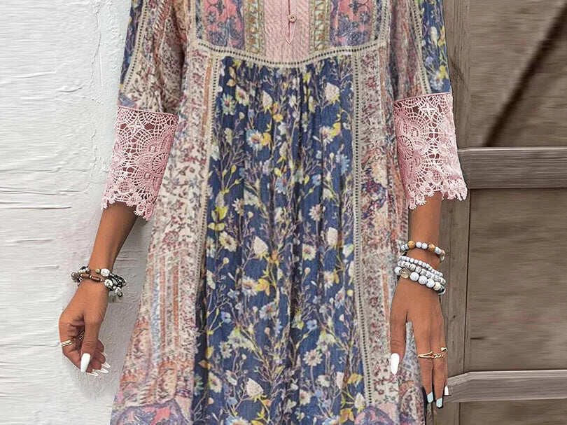 Orla™ – Boho-Chic Mönstrad Klänning