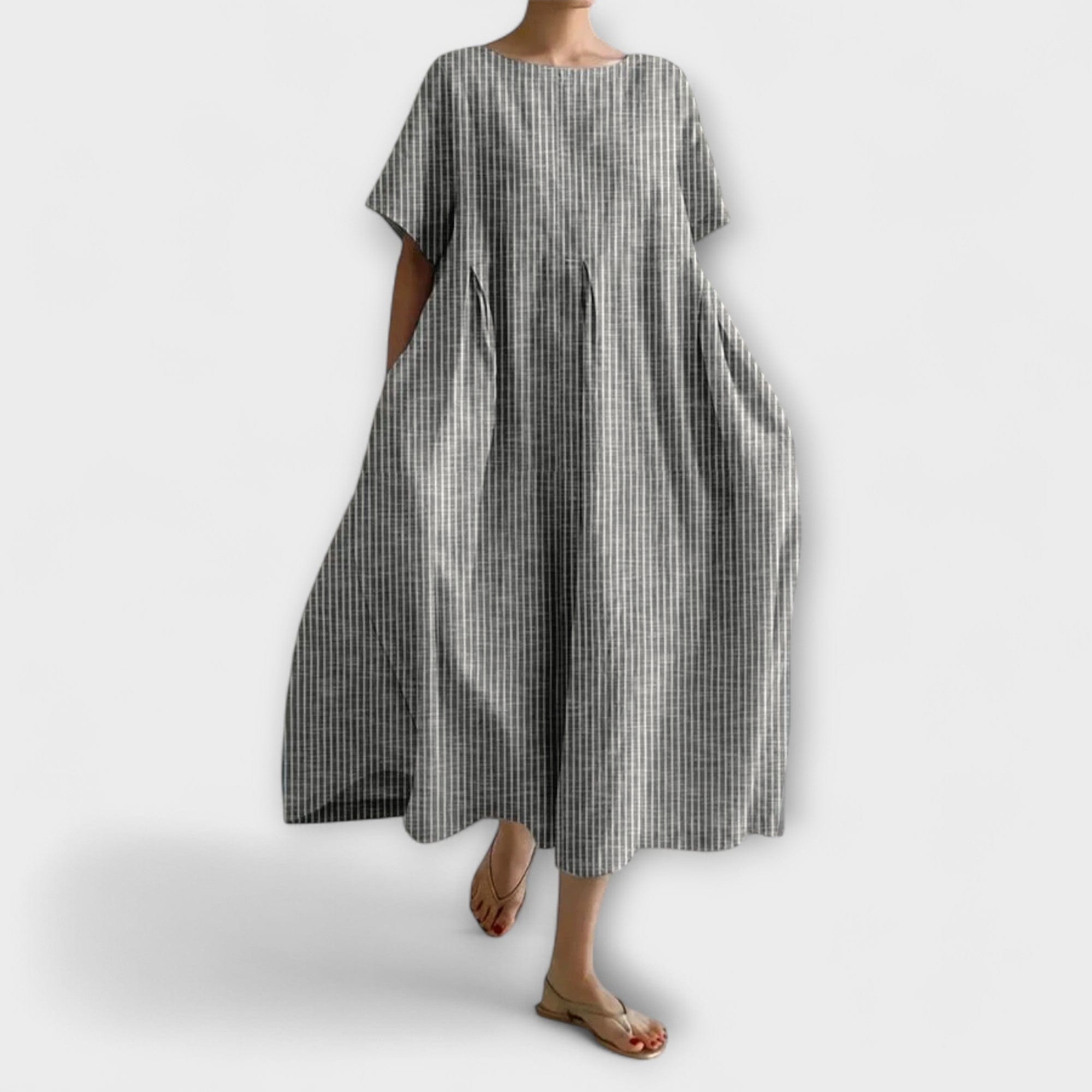 Aminta™ - Lång Klänning Med Sommarbris