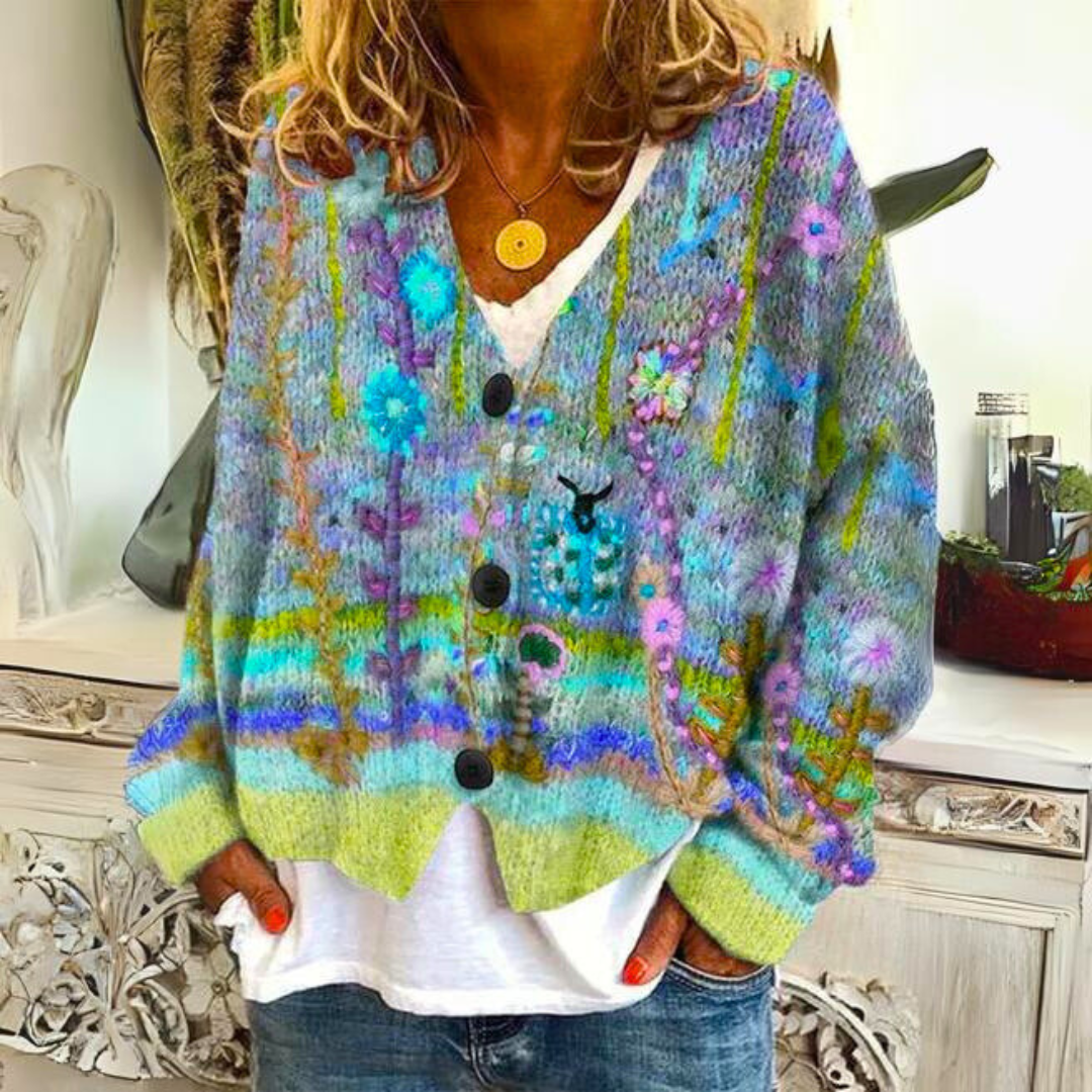 Hannah™ - Varm, Modern och Färgglad Cardigan (Sista artiklarna)