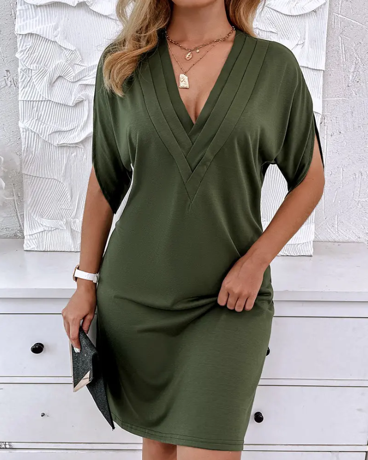 Blige | Elegant V-neck Dress
