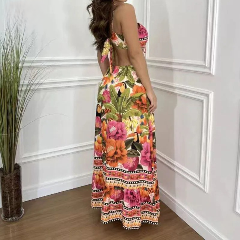 Divina | Tropical Maxi Dress