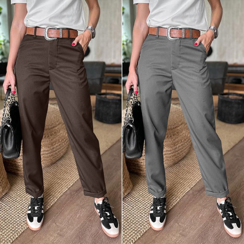 Raye | Striped shaping pants