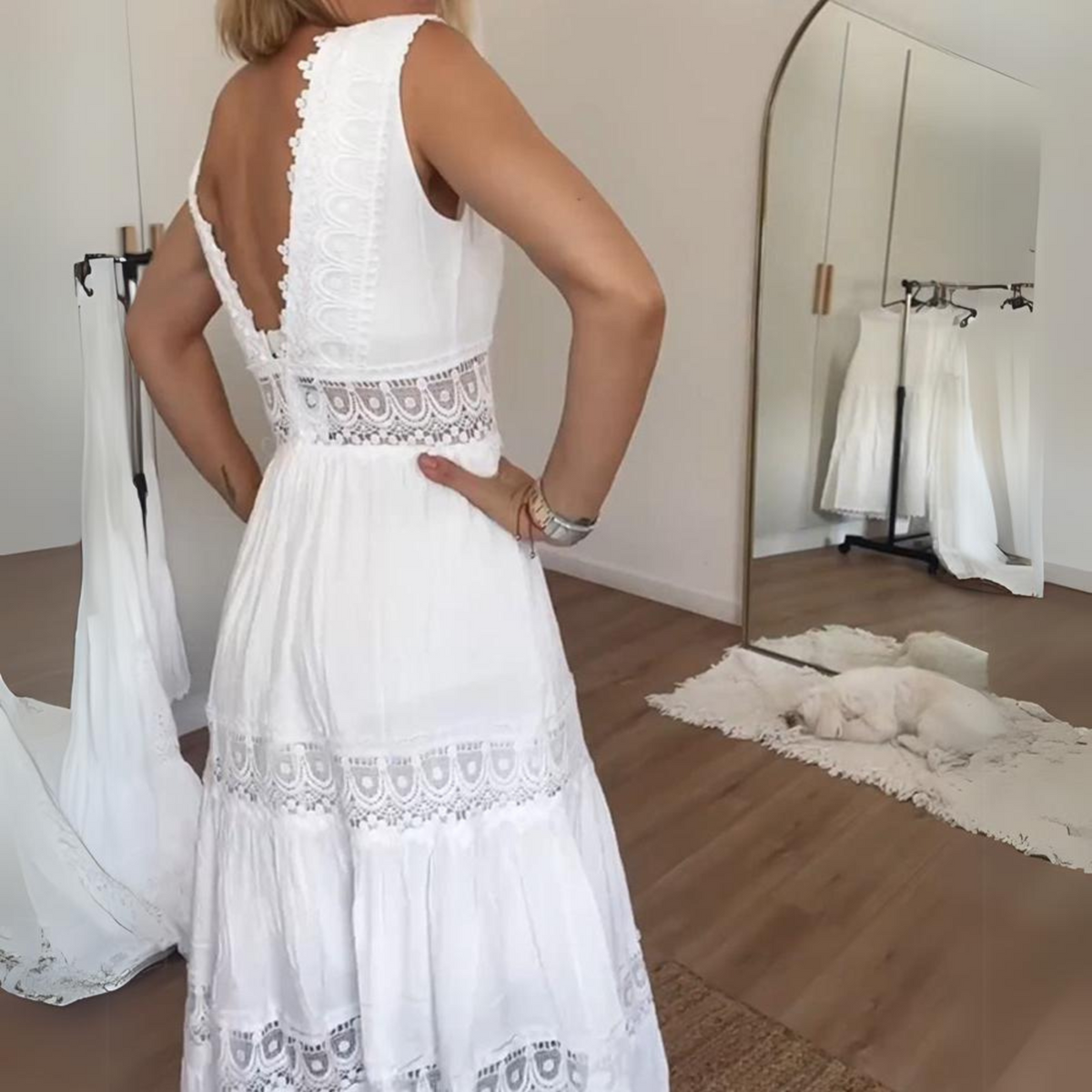 Ava | Lace cami dress with a V-neck