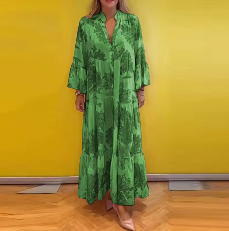 Zoey™ - Elegant Blommig Klänning