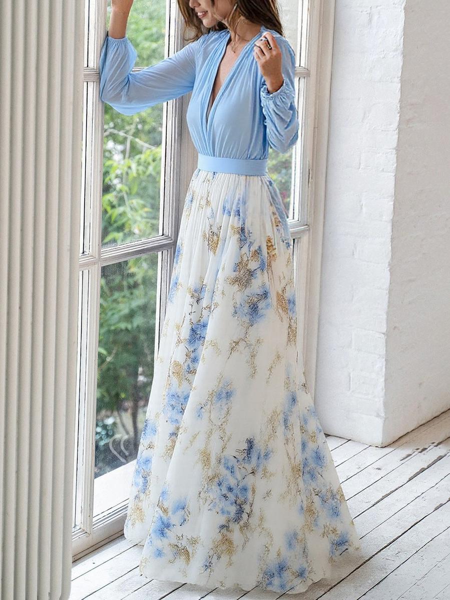 Dolores | Long dress with floral print