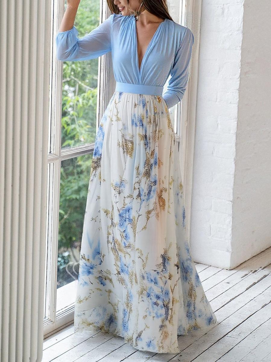 Dolores | Long dress with floral print