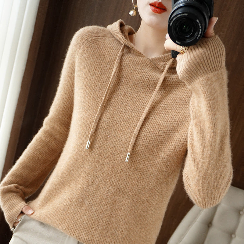 Jamila™ - Bekväm Cashmere Tröja Med Huva