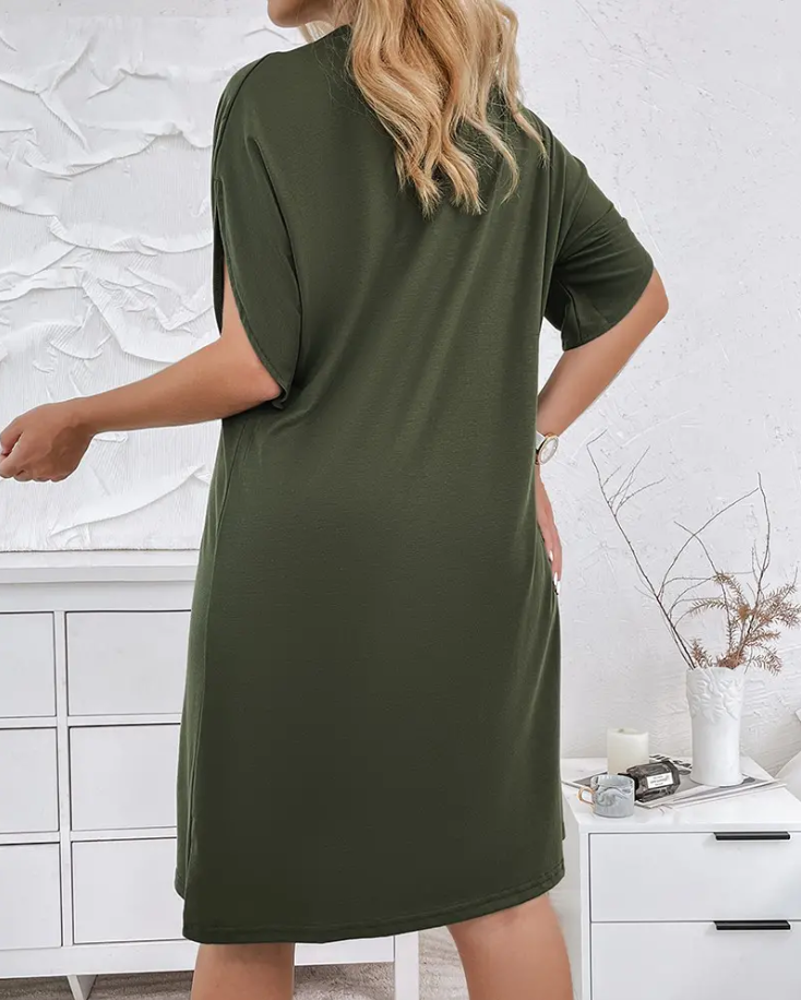 Blige | Elegant V-neck Dress
