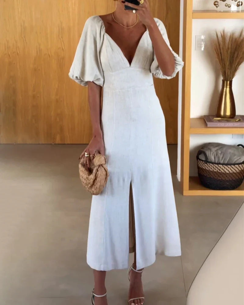 Emiliano | Linen midi dress