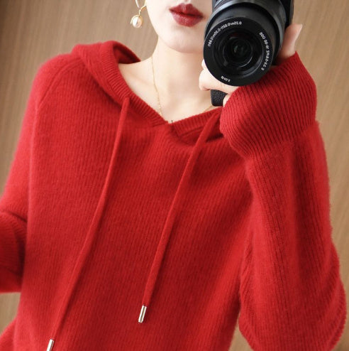 Jamila™ - Bekväm Cashmere Tröja Med Huva