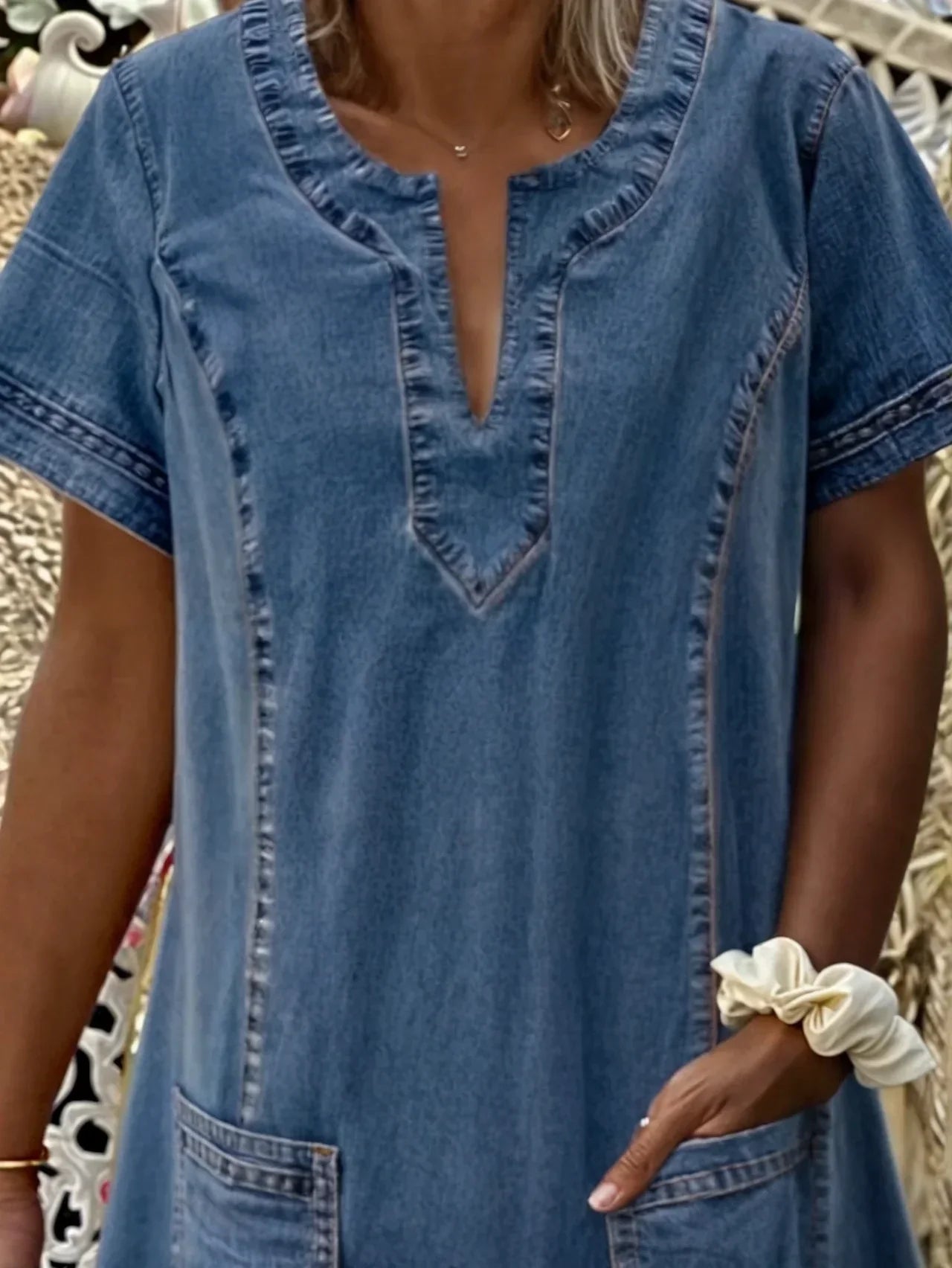 Estelle™ - Mjuk Sommarklänning i Denim