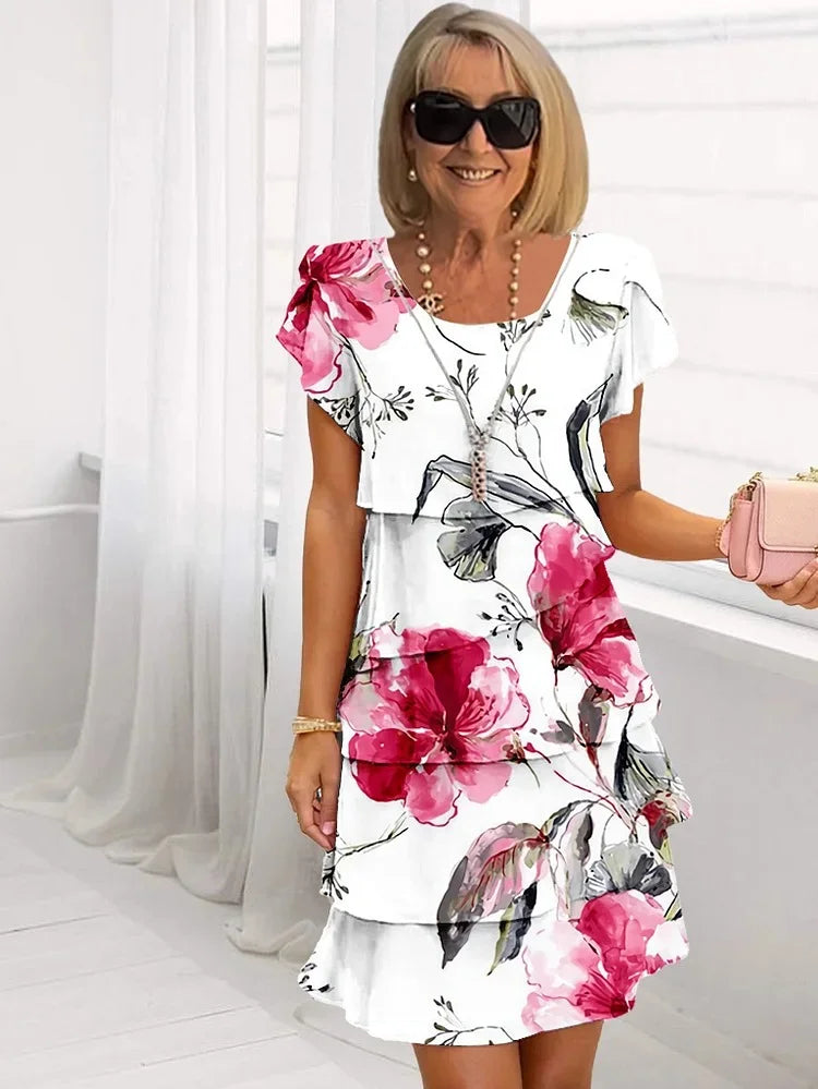 Jimena | Elegant long dress with flowers