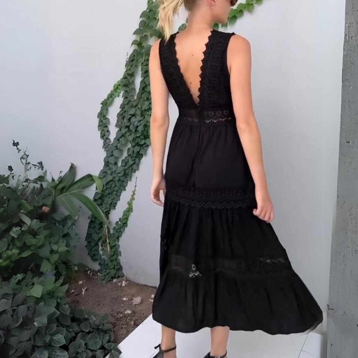 Ava | Lace cami dress with a V-neck