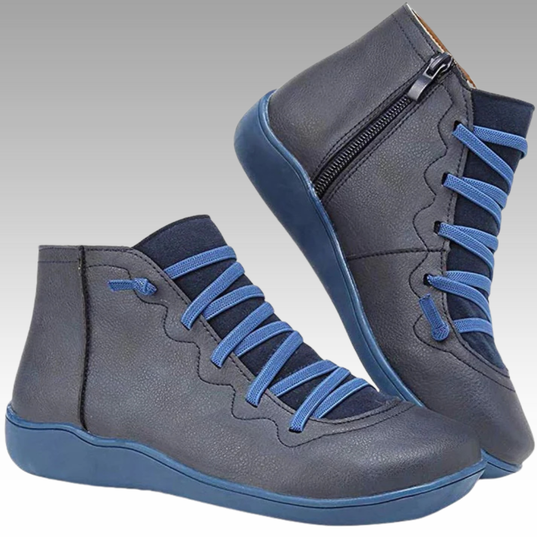 Nina™ - Trendiga Ortopediska Ankelboots i Vintage-stil