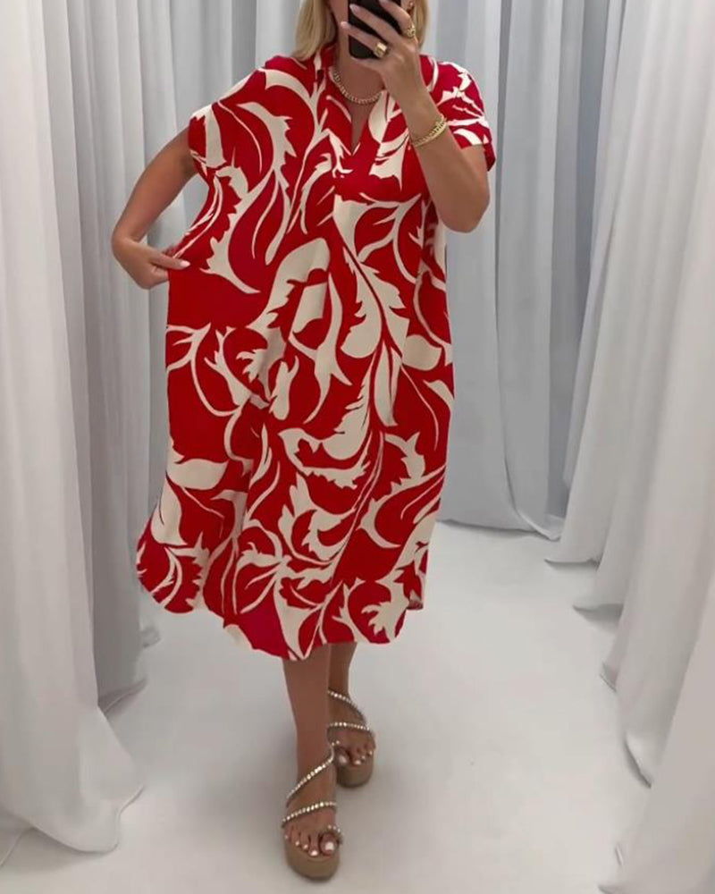 Olma | Casual Dress with Contrast Print