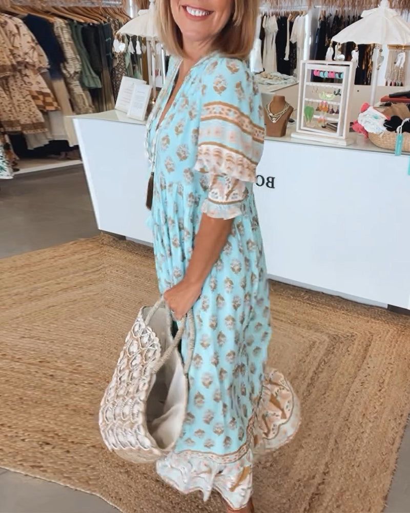 Catherine™ – Stilren Boho Sommarklänning