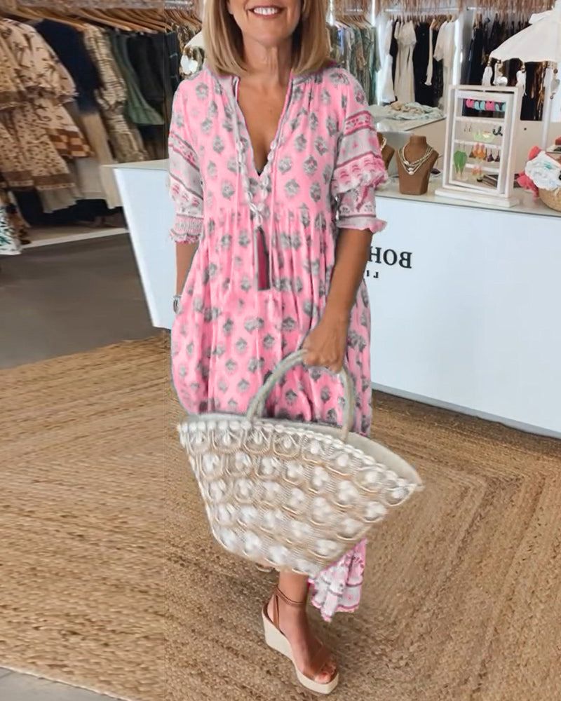 Catherine™ – Stilren Boho Sommarklänning