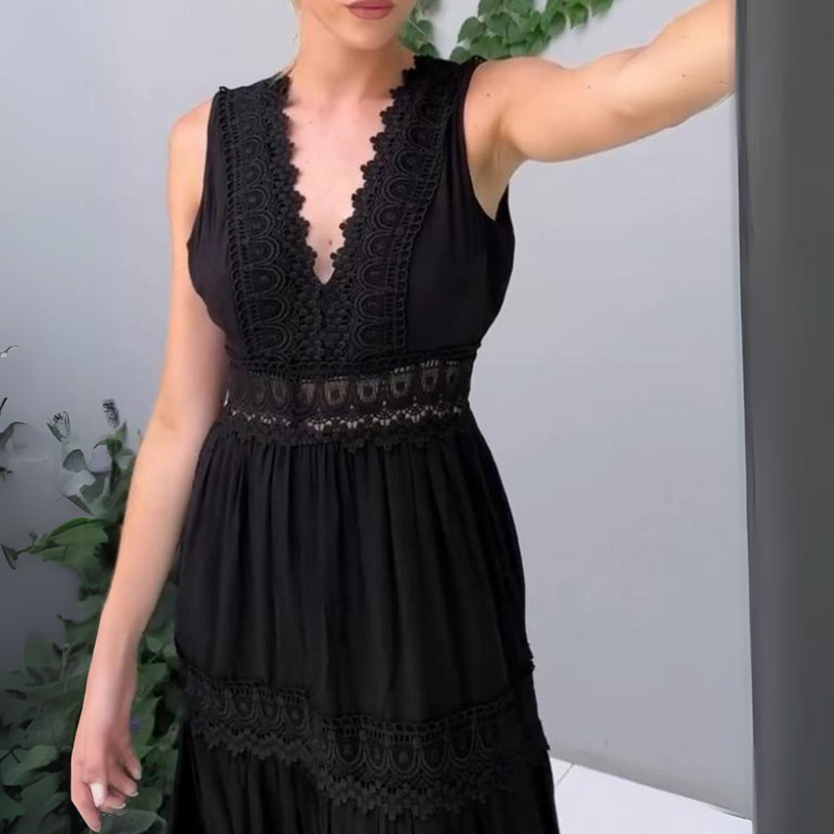 Ava | Lace cami dress with a V-neck