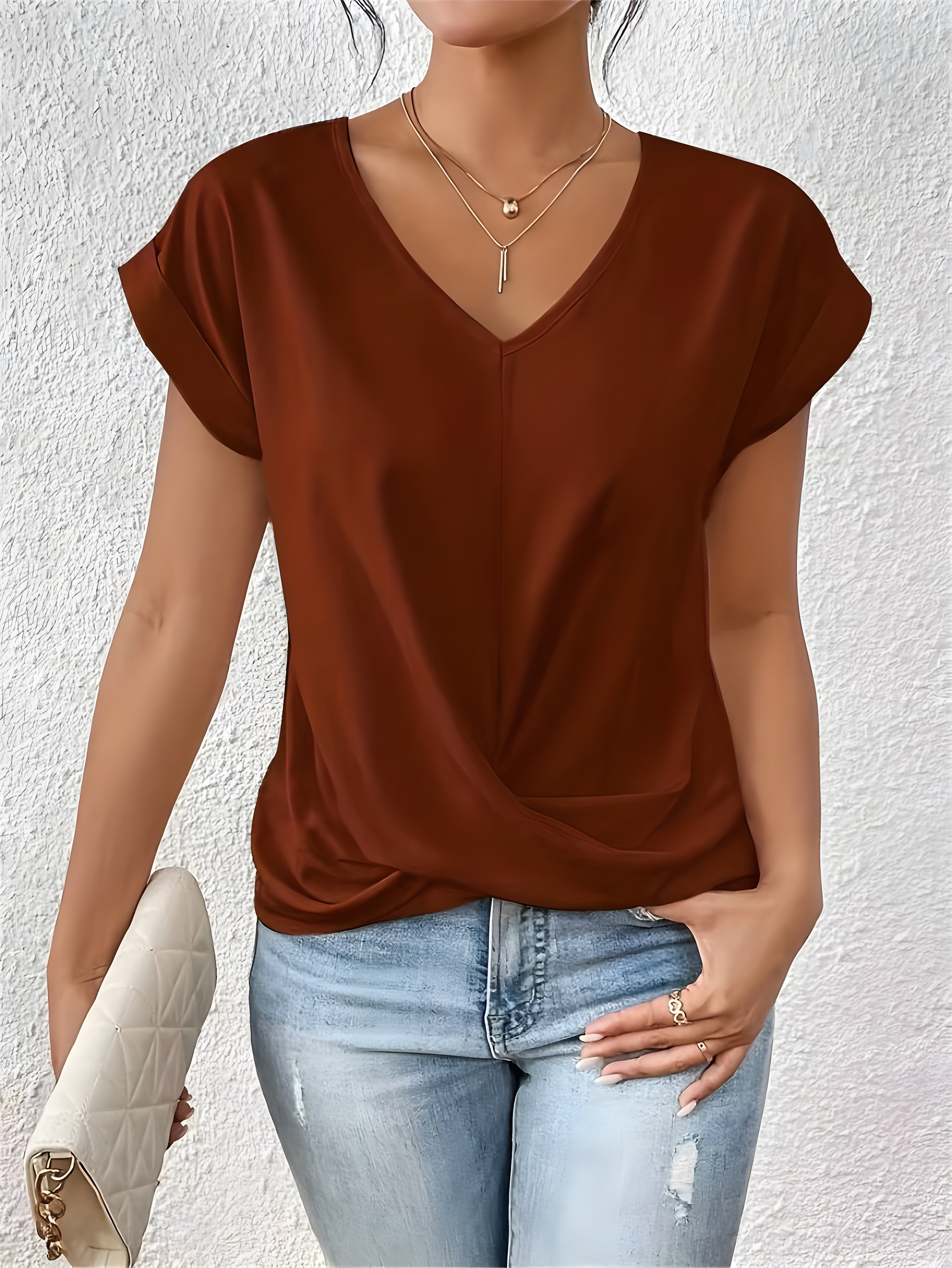 Faina™ | Elegant casual v-neck shirt