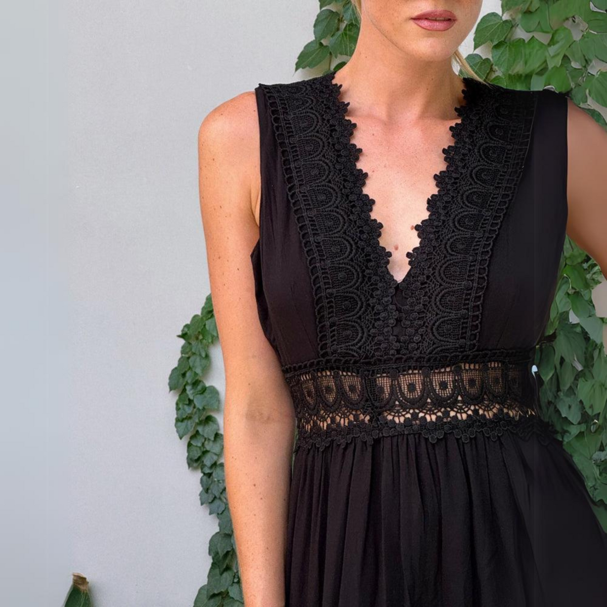 Ava | Lace cami dress with a V-neck