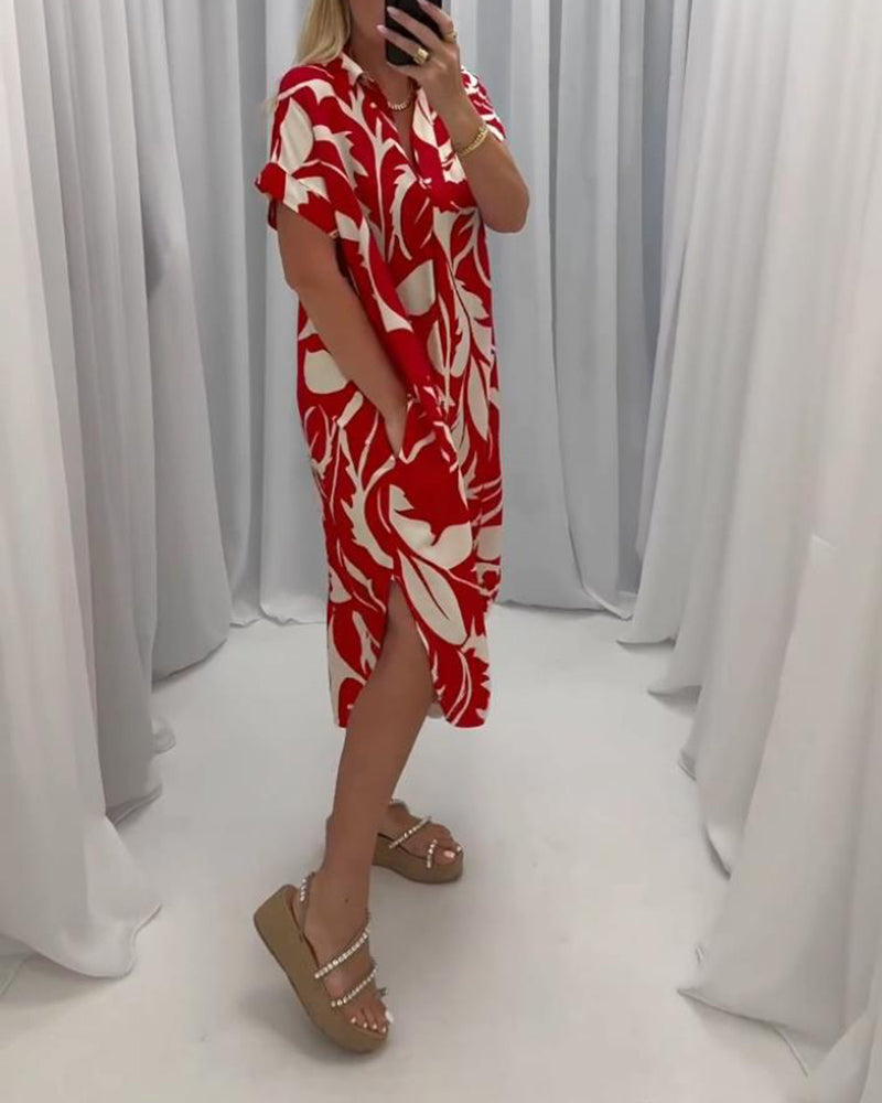 Olma | Casual Dress with Contrast Print