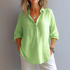 Ondine™ – Elegant Linneskjorta med V-ringning