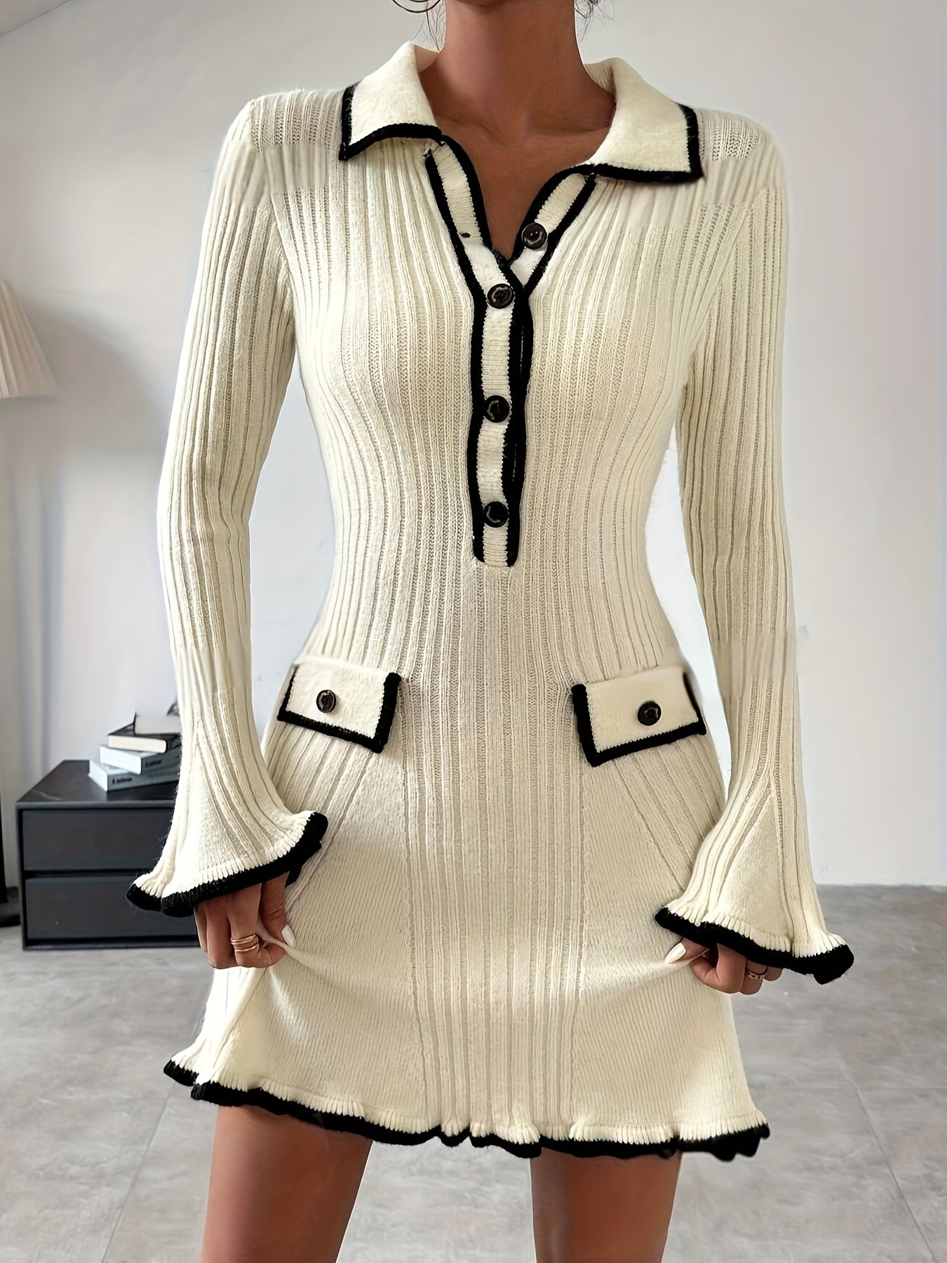 Amaia | Knitted dress with ruffles