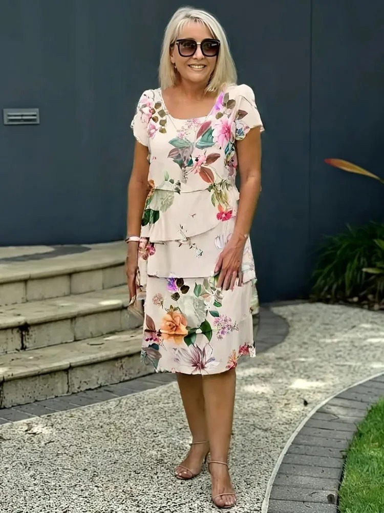 Jimena | Elegant long dress with flowers