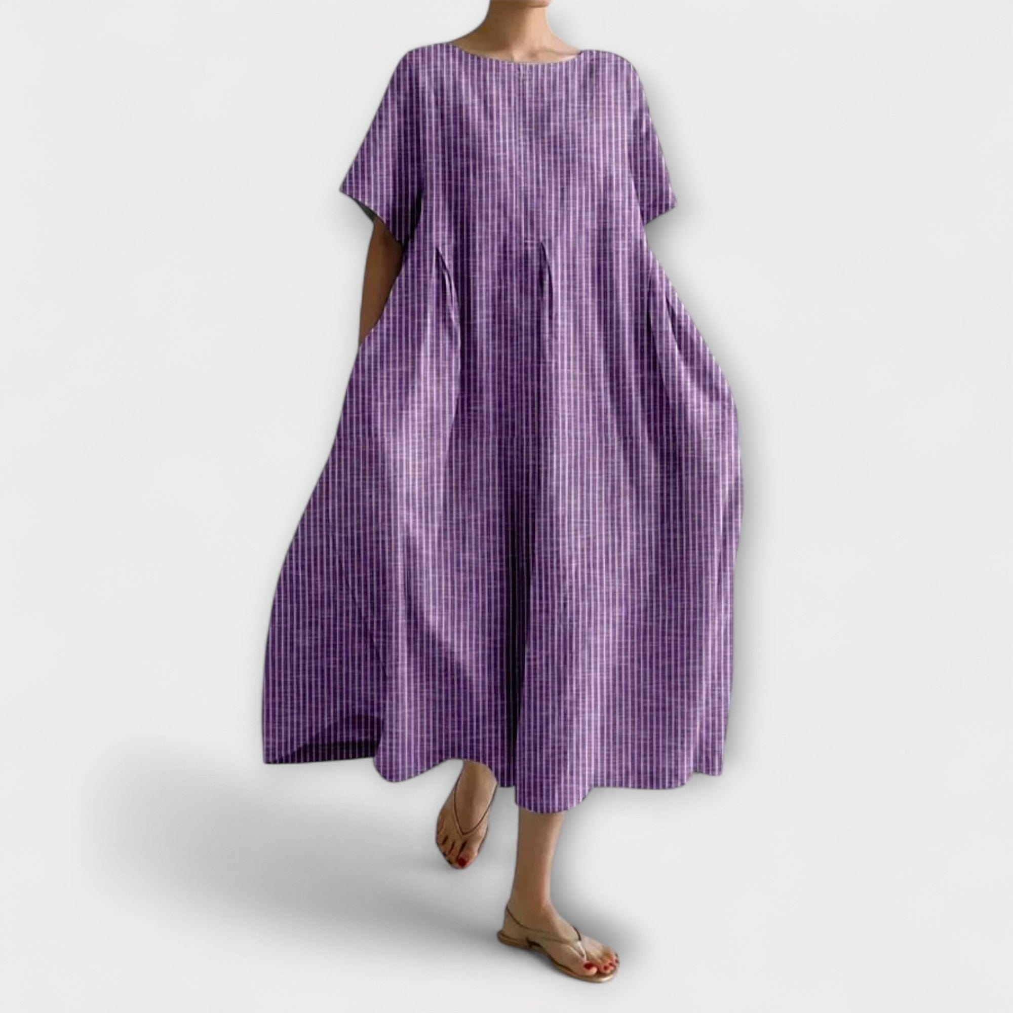 Aminta™ - Lång Klänning Med Sommarbris