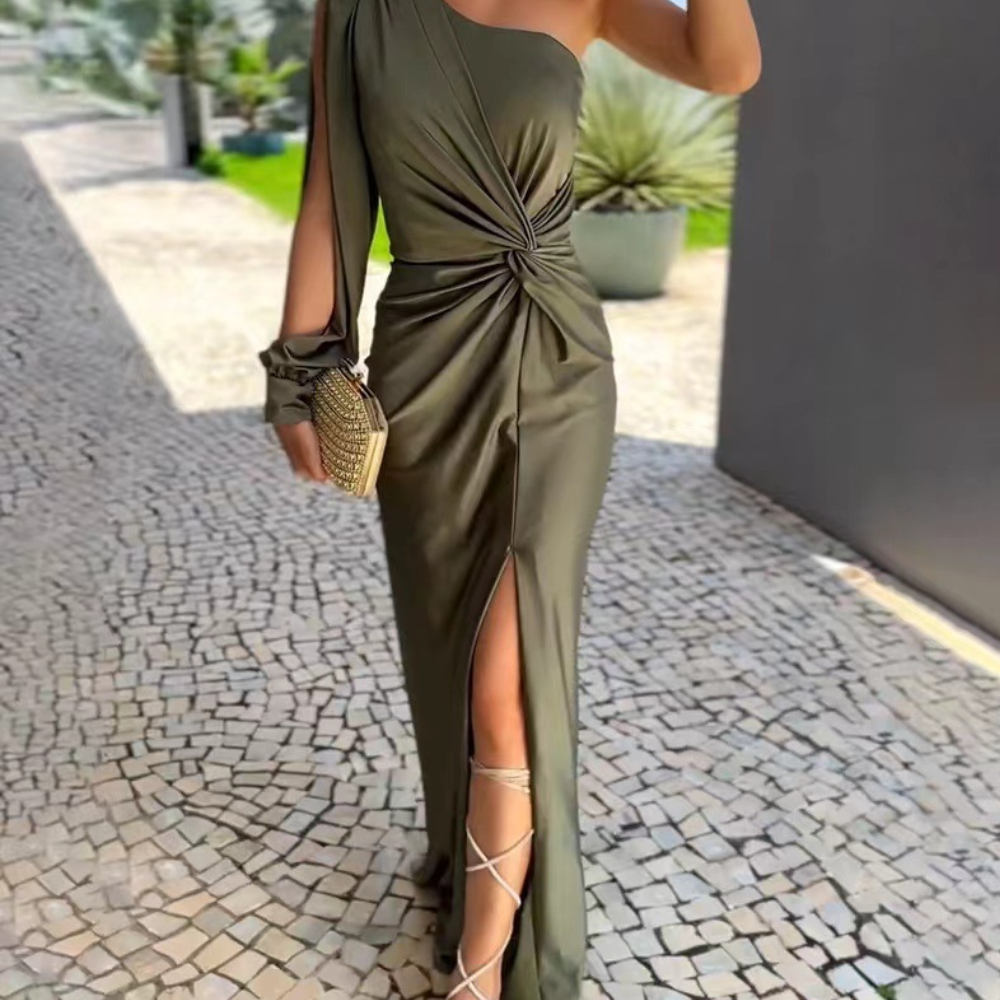 Alisa | Deluxe one shoulder long dress for women