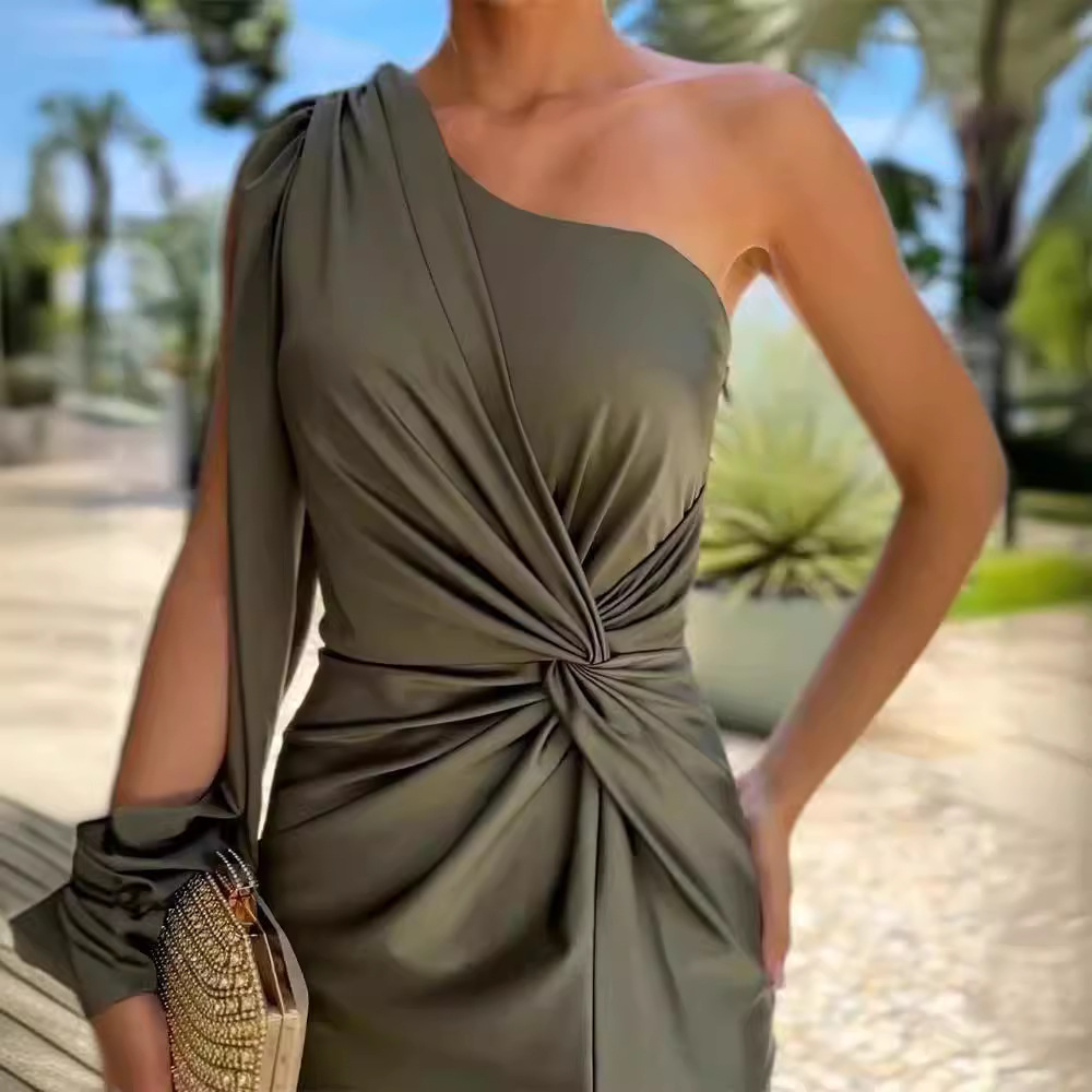 Alisa | Deluxe one shoulder long dress for women
