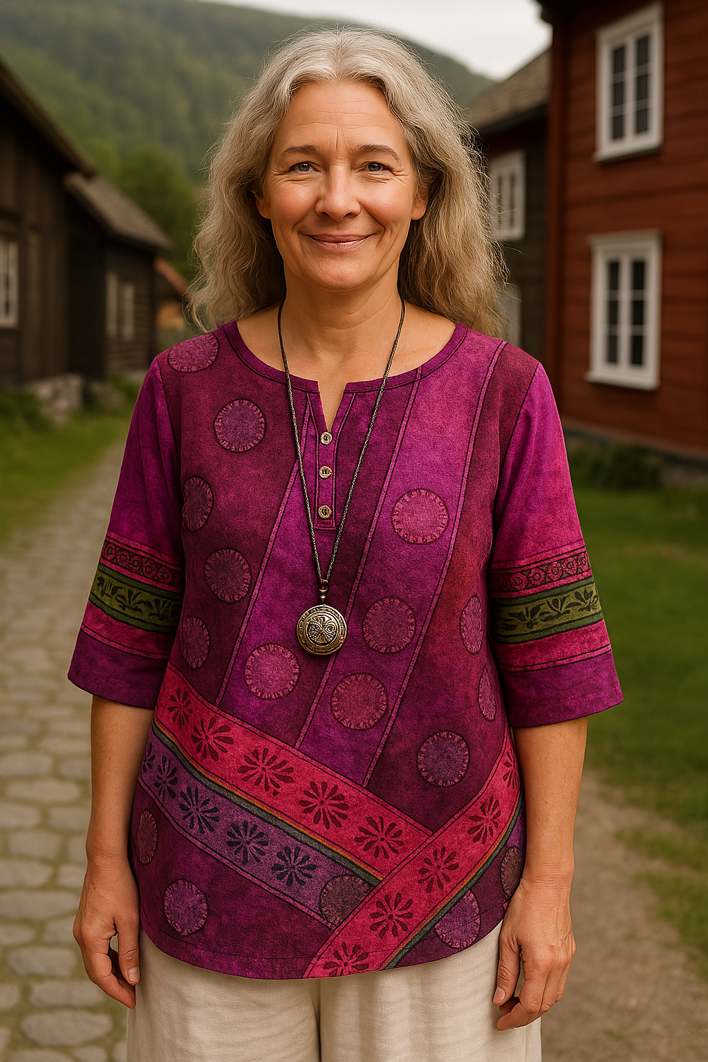 Embla | Comfortable and colourful top