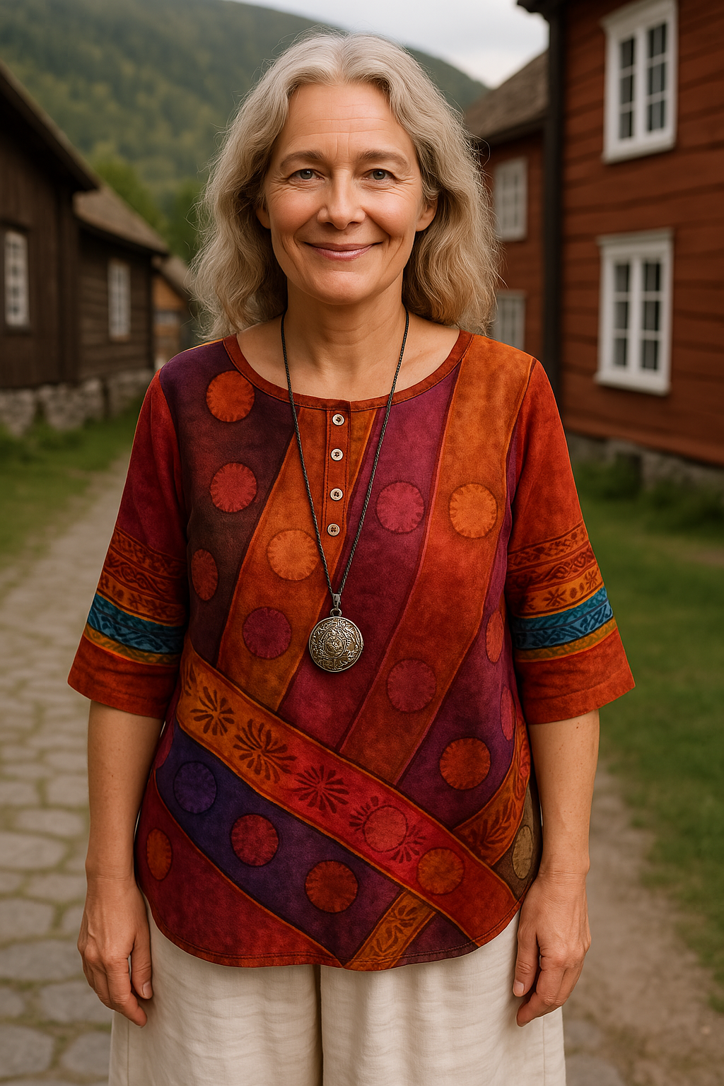 Embla | Comfortable and colourful top
