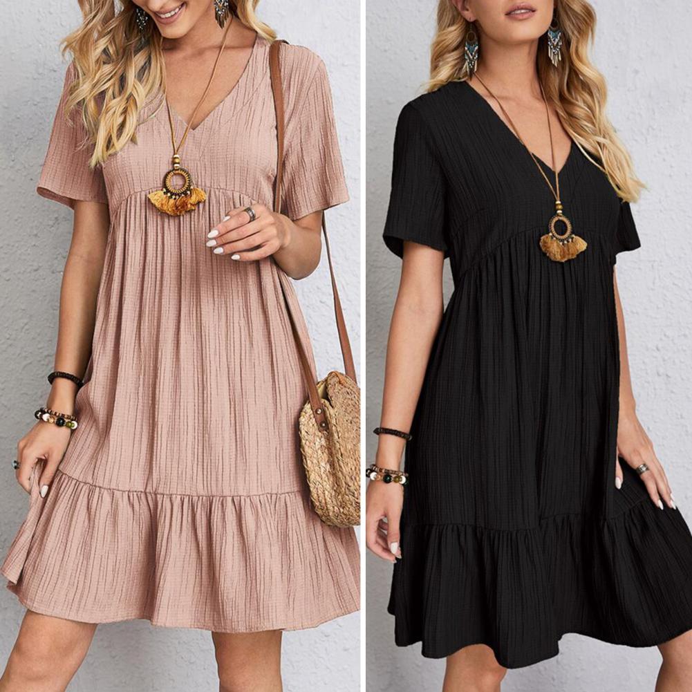 Danielle™ – Elegant Sommarklänning med Magen Täckande Design
