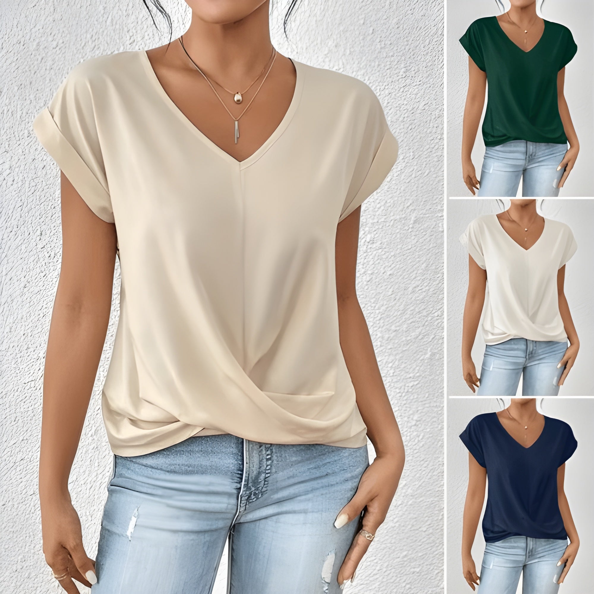 Faina™ | Elegant casual v-neck shirt