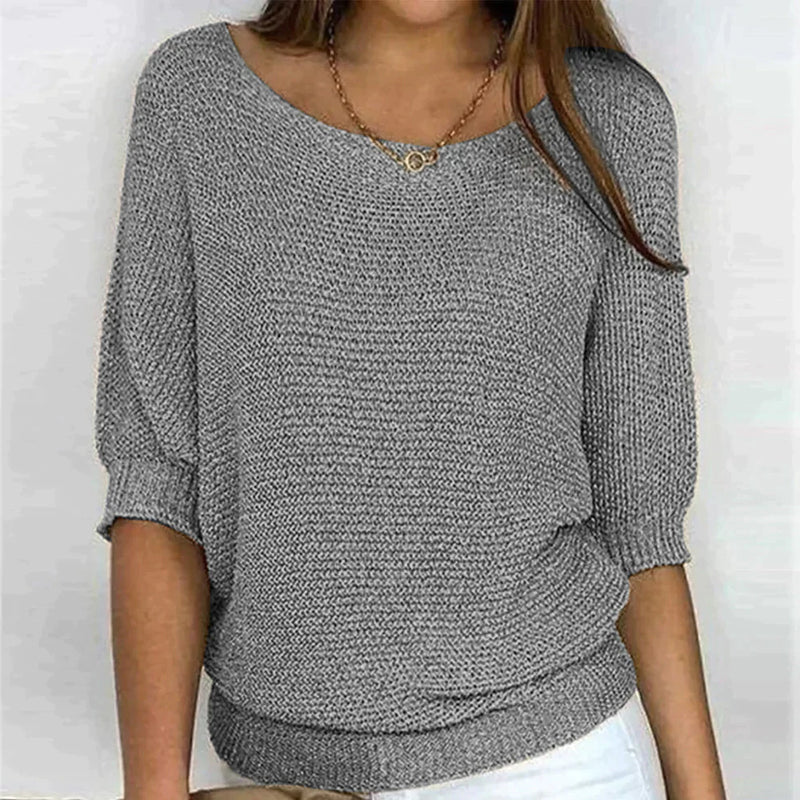 Vanessa™ – Stilren Sommarsweater i Tunn Stickad Kvalitet