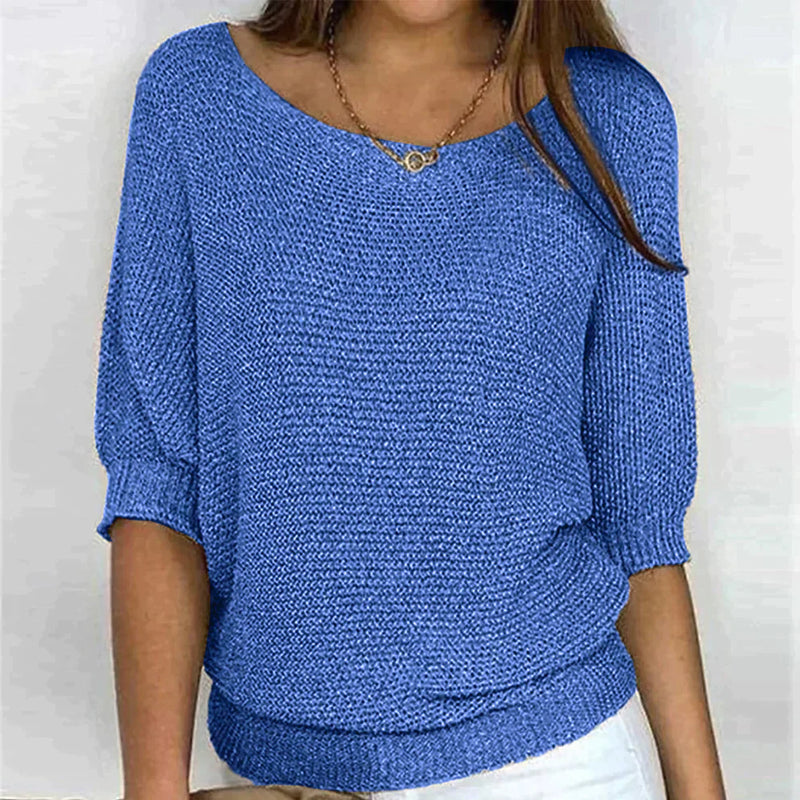 Vanessa™ – Stilren Sommarsweater i Tunn Stickad Kvalitet