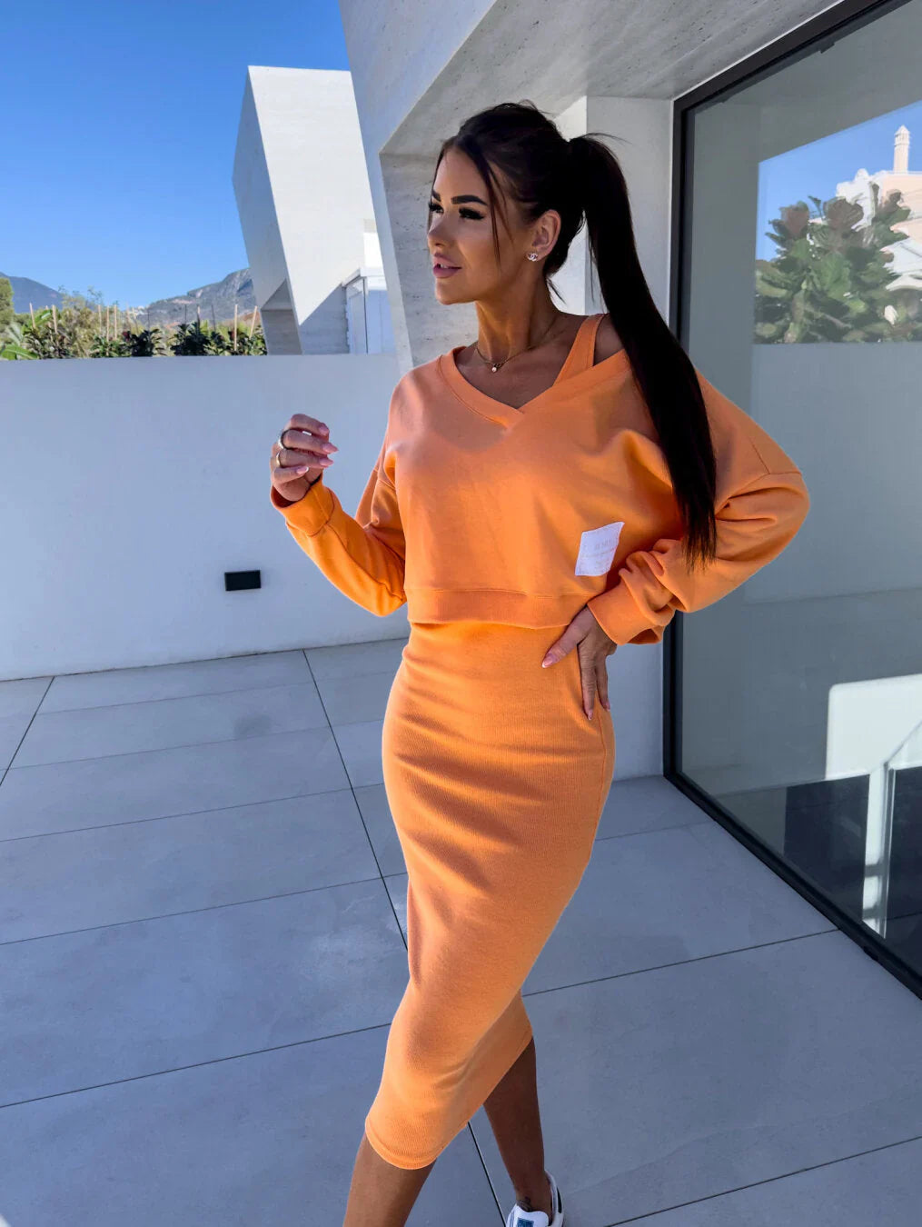 Carmen | Casual set of sweatshirt and dress