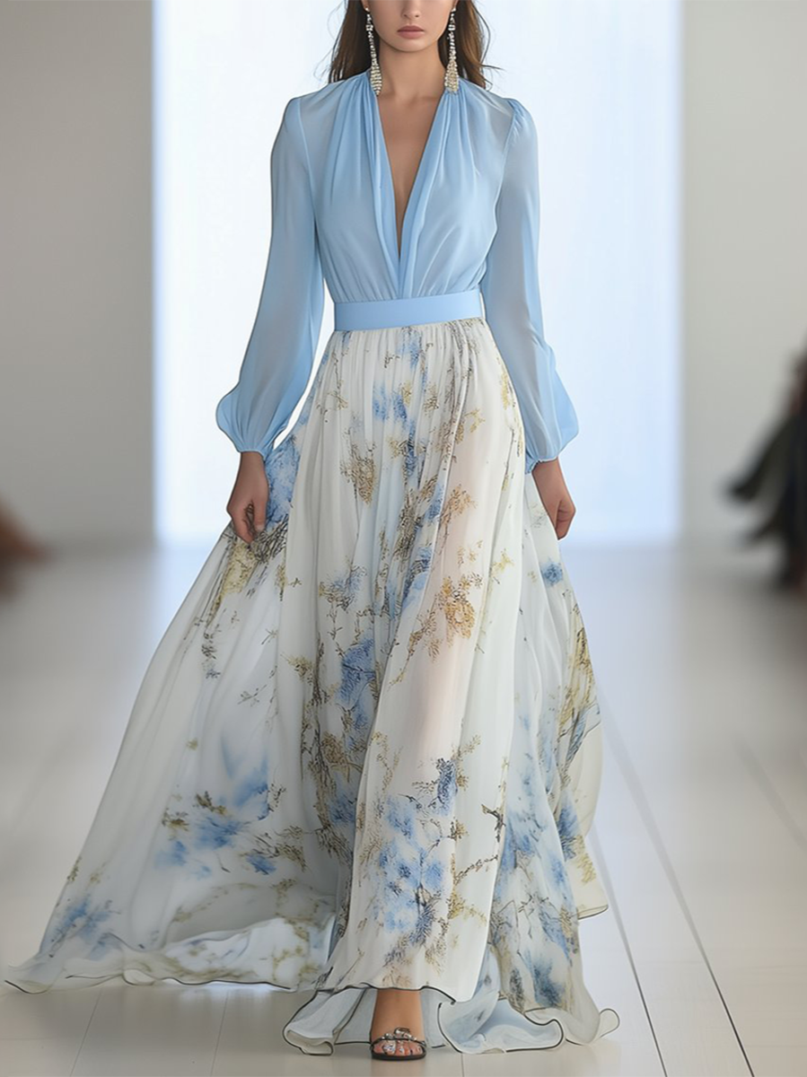 Dolores | Long dress with floral print