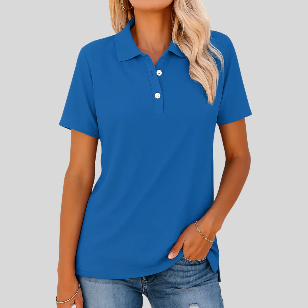 Émilie™ – Andningsbar Pikétröja med Elegant Look | 1 + 1 GRATIS