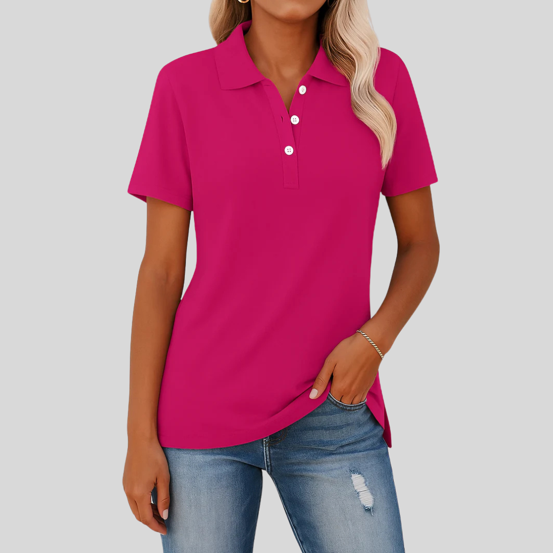 Émilie™ – Andningsbar Pikétröja med Elegant Look | 1 + 1 GRATIS