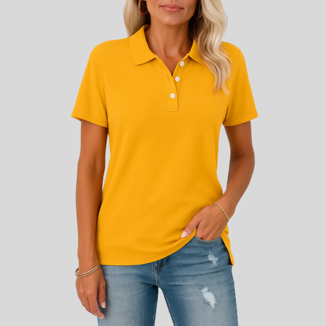 Émilie™ – Andningsbar Pikétröja med Elegant Look | 1 + 1 GRATIS