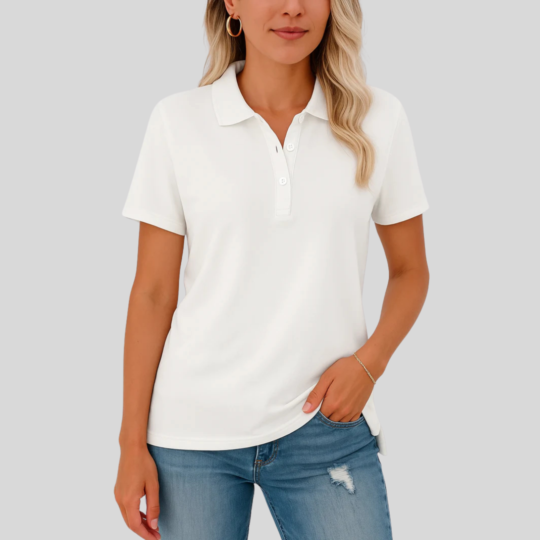 Émilie™ – Andningsbar Pikétröja med Elegant Look | 1 + 1 GRATIS