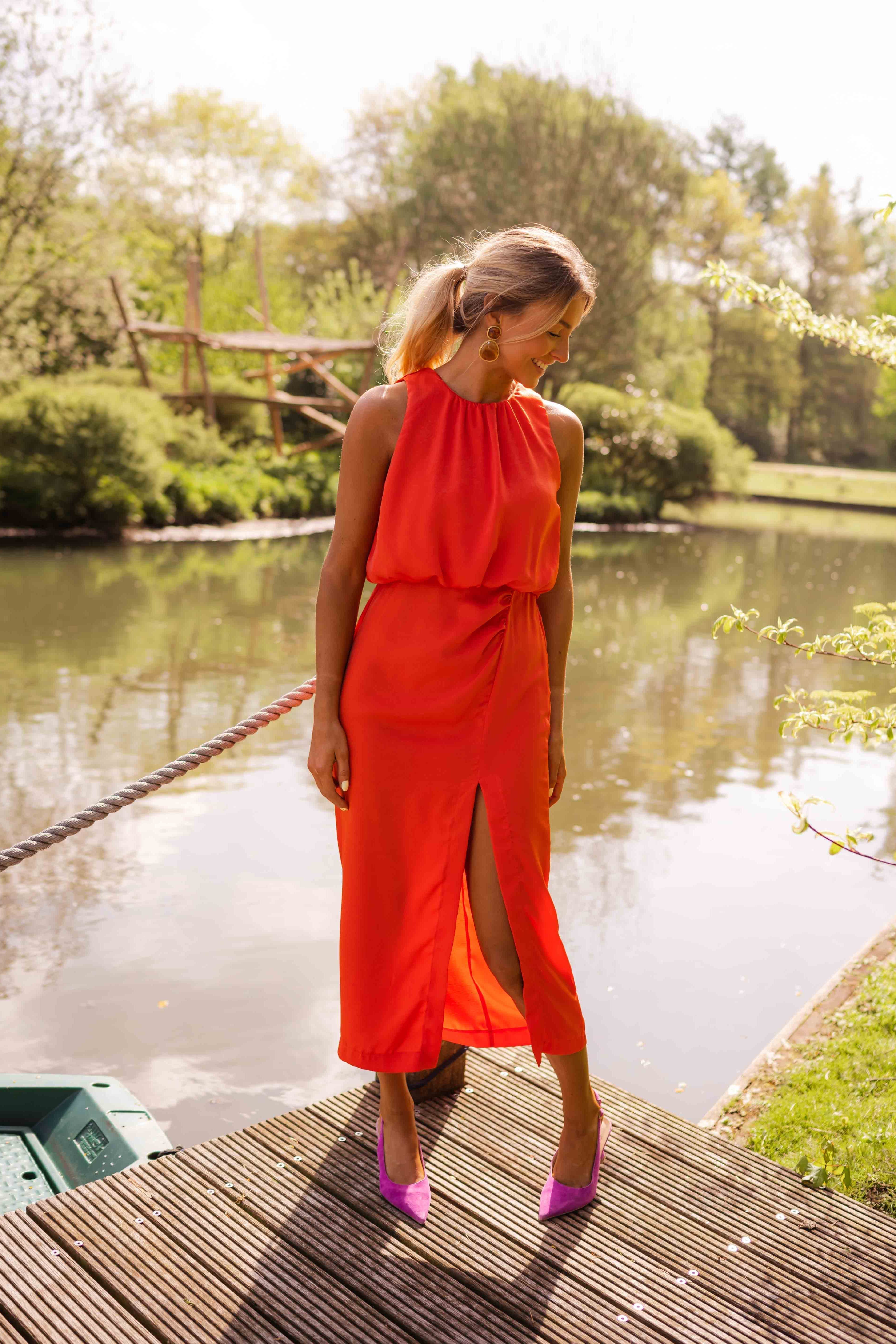 Oriana™ - Elegant Somrig Midiklänning