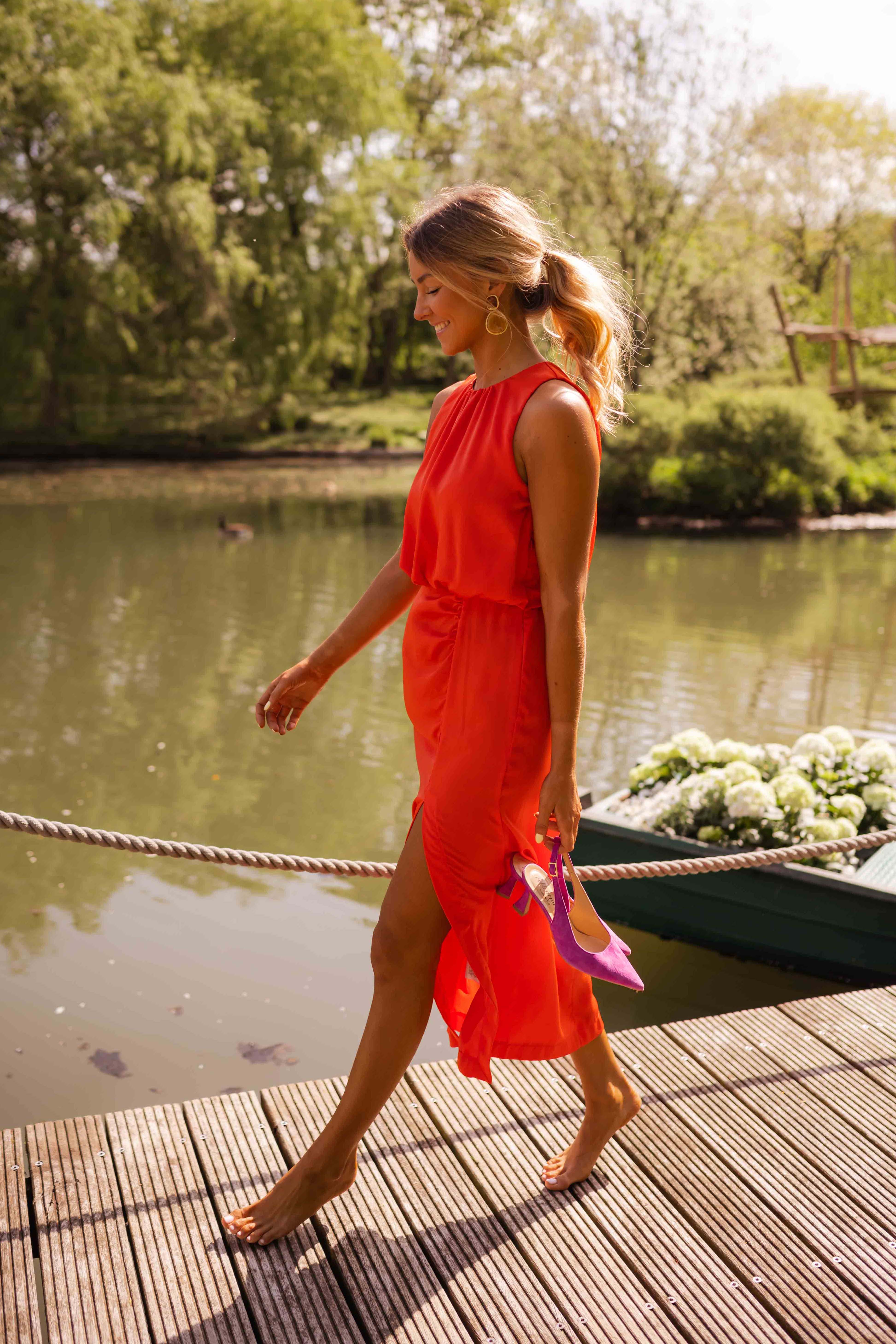 Oriana™ - Elegant Somrig Midiklänning