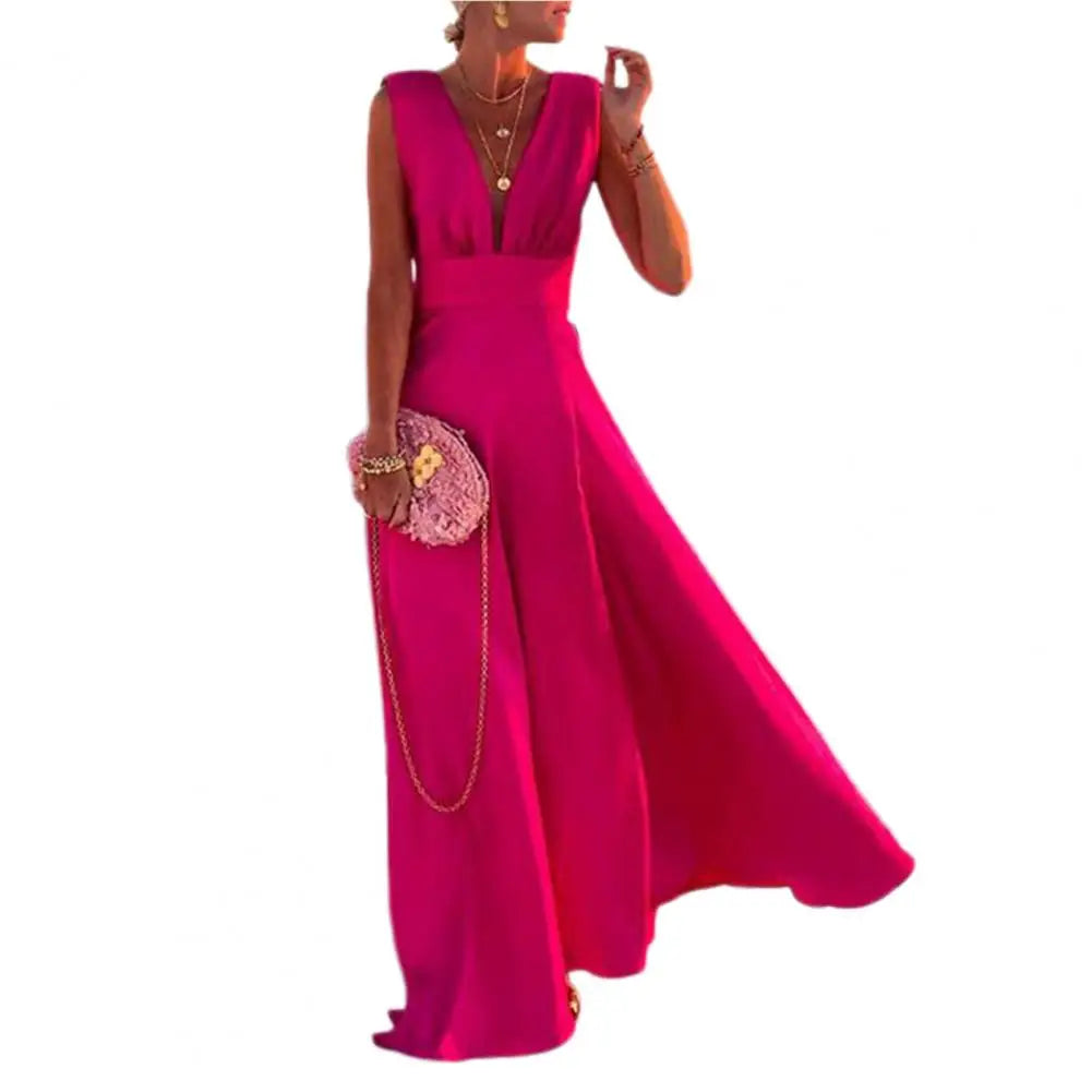 Desideria - Deep V-neck dress