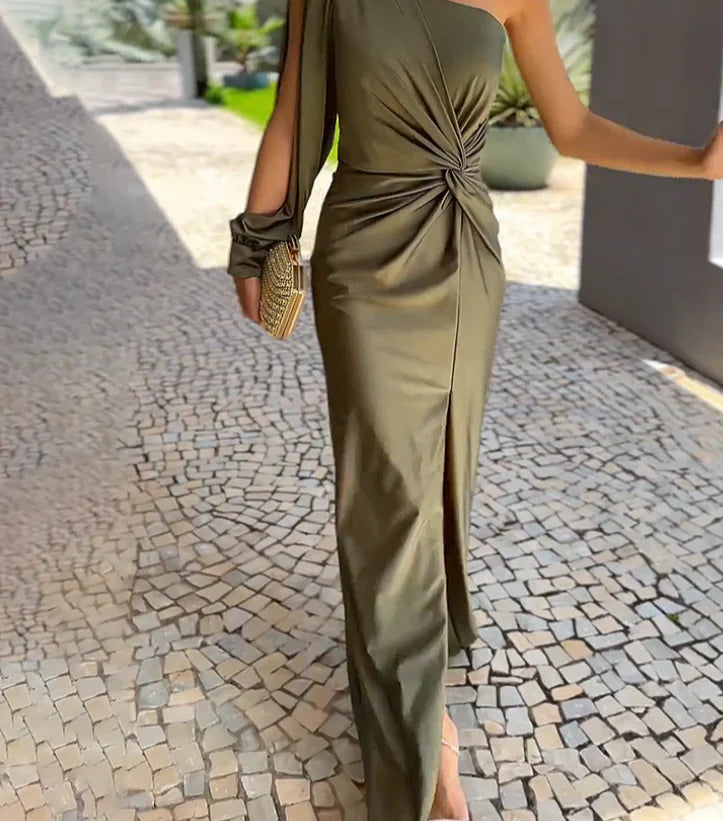 Alisa | Deluxe one shoulder long dress for women