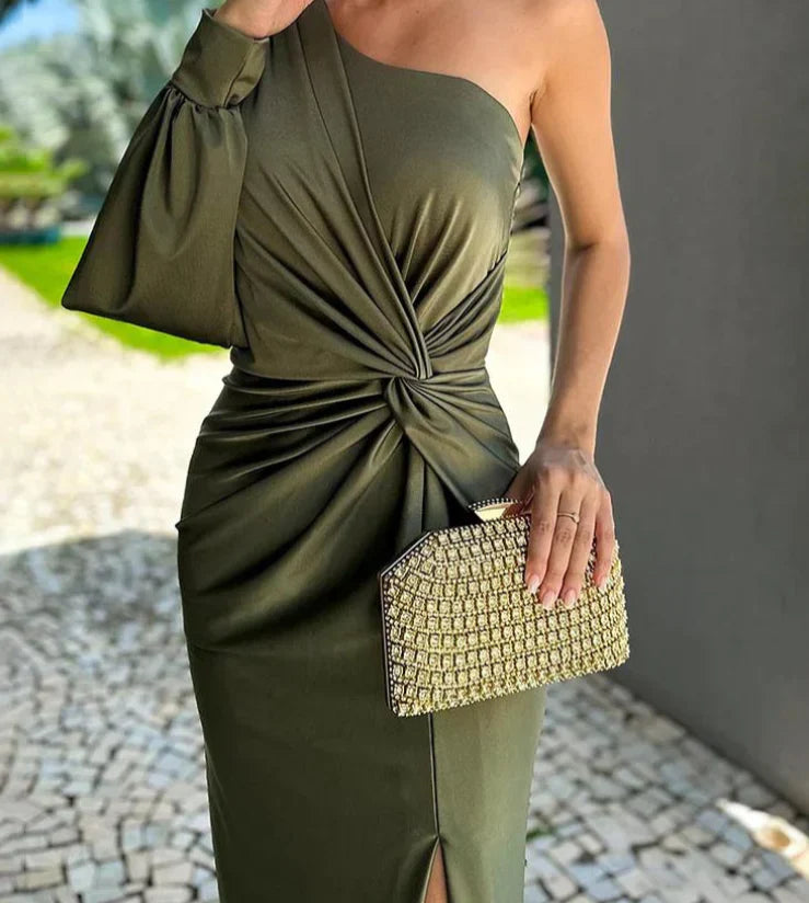 Alisa | Deluxe one shoulder long dress for women
