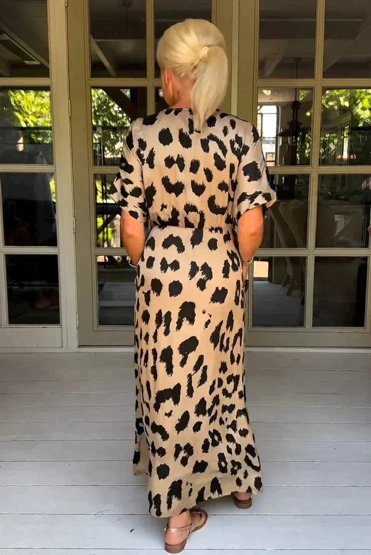 Sable™ - Stilren Maxiklänning med Leopardmönster